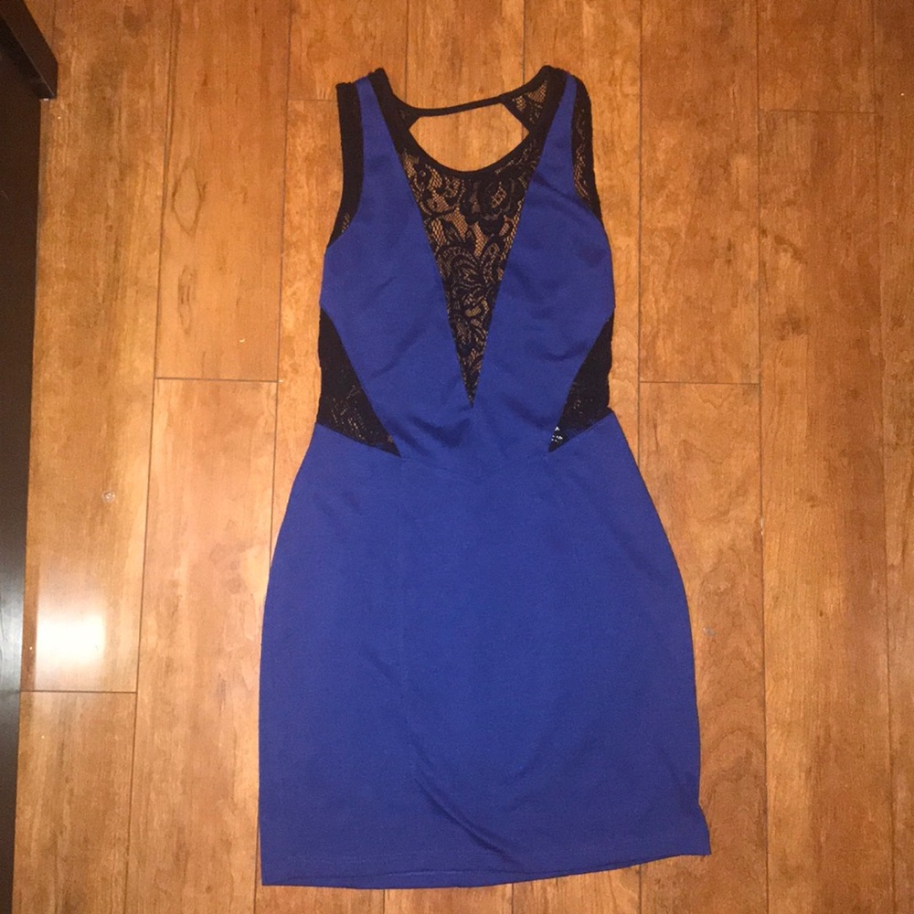 Lace Cut Out Mini Dress